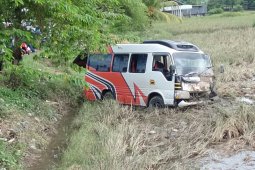Mopen terjun ke sawah kecelakaan di Aceh Utara, dua penumpang patah kaki