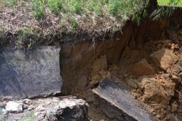 Irigasi longsor, ratusan hektare persawahan di Simalungun terancam gagal panen