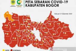 Hampir semua wilayah Kabupaten Bogor berstatus zona merah