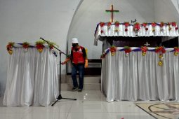 PMI disinfeksi gereja jelang perayaan Natal di Sukabumi