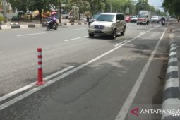 Pemkot Banjarmasin cabut tiang rambu jalur sepeda