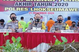 Angka kriminalitas di Wilkum Polres Lhokseumawe meningkat 4,22 persen