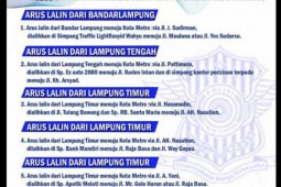 Antisipasi kemacetan, Polres Metro Lampung lakukan rekayasa lalu lintas