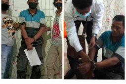 Pelaku penganiayaan di Langkat menangis