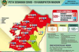 Petugas gabungan sekat empat titik perbatasan Kabupaten Madiun