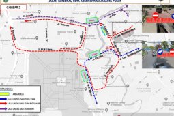 Lalu Lintas di Gereja Katedral Jakarta dialihkan untuk pembangunan terowongan