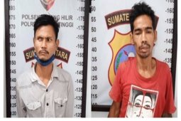 Warga bekuk dua maling besi pagar taman kota Tebing Tinggi