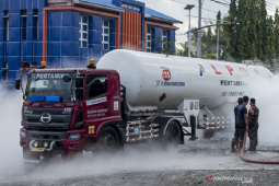 Tanki mobil pengangkut 15 ton LPG Pertamina alami kebocoran di Pidie