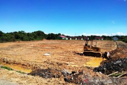 Proyek timbunan lokasi arena MTQ di Aceh Barat senilai Rp1,9 miliar masih tergenang