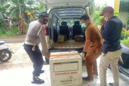 Polres Balangan kawal pendistribusian logistik vaksin COVID-19