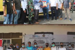 Forum BUMN - Kemenkeu distribusi bantuan kemanusiaan untuk korban banjir Halut