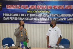 Kapolda temui Kepala BNN  Jambi sinergikan  pemberantasan  narkoba