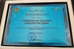 Pemkab Dairi raih tiga penghargaan dari KPPN