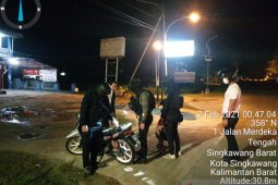 Satlantas Singkawang amankan belasan pemuda yang akan balap liar