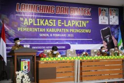 Bupati Pringsewu hadiri launching e-Lapkin