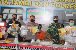 Polda Jambi memusnahkan narkoba senilai Rp36 miliar