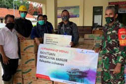 Pertamina EP salurkan bantuan bahan pokok untuk korban banjir Indramayu