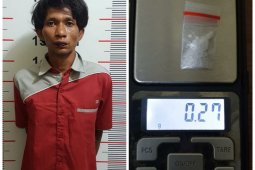 Manaf diuber kasus curat saat ditangkap Polsek Pangkalan Susu miliki sabu-sabu