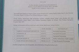 Hanya tiga yang lulus administrasi berkas calon dirut PDAM Tirta Wampu, sebelumnya diumumkan lima