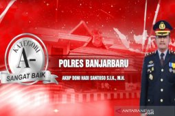 Aplikasi Cangkal jadi keunggulan Polres Banjarbaru raih penghargaan pelayanan sangat baik
