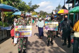 Koramil Tanjung operasi protokol kesehatan di kawasan pasar