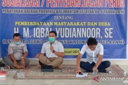 Sekretaris Komisi II DPRD Kalsel sosialisasikan perda 4/2016