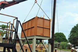 BKP-BTR bantu tangki penampung solar untuk mesin genset di Desa Lurang