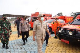 Bupati Bungo lakukan pengecekan personel dan peralatan penanganan karhutla