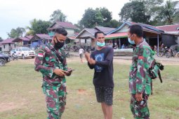 Tim pewarta Kodim 1206/PSB bersemangat laporkan progres pelaksanaan TMMD