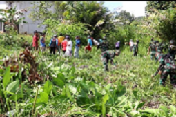 Satgas TMMD kodim 1206/PSB Melaksanakan karya bakti bersama masyarakat