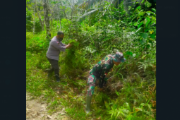 Keterlibatan Polri di Satgas TMMD Kodim 1206/PSB di Pengkadan
