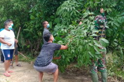 Kemanunggalan Satgas TMMD Kodim 1206/PSB dan Warga Pengkadan