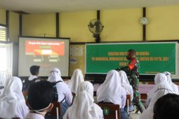 Satgas TMMD sosialisasi bela negara dan bahaya narkotika