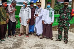 Satgas TMMD hadiri acara Israk Mikraj menerapkan Protkes di Pengkadan