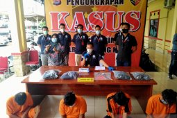 Polisi tangkap lima pelaku pembacokan di Pasar Rau Kota Serang