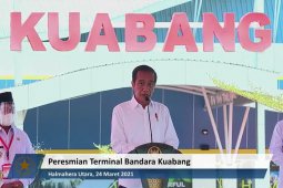 President Jokowi inaugurates Kuabang Airport's passenger terminal