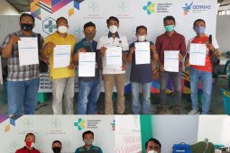 Anggota PWI Asahan divaksin COVID-19