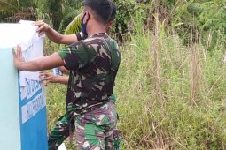 Membuatan batas desa, Satgas Kodim 1206/PSB renovasi tugu