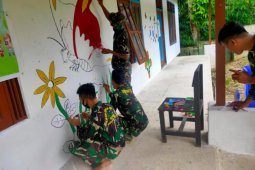 Penghujung purna tugas Satgas TMMD 110 Putussibau perindah  PAUD Hulu Pengkadan