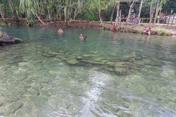 Destinasi wisata Kali Sasnek kabupaten Sorong Selatan mulai ramai pengunjung