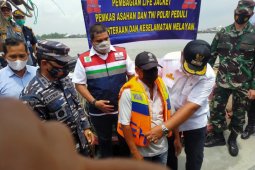 Wabup Asahan bersama Danlanal tinjau potensi maritim Bagan Asahan