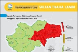 Konvergensi di wilayah tengah dan timur Jambi sebabkan cuaca ekstrim
