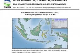 BMKG pantau tujuh titik  panas di Sumatera Utara