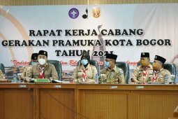 Pramuka Kota Bogor, berpatisipasi dalam penanganan pandemi