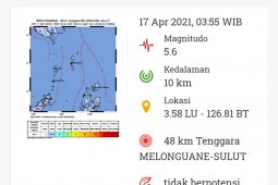 Gempa magnitudo 5,6 guncang Sulut