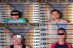 Empat pelaku penyalahgunaan narkoba diamankan Polres Tebing Tinggi