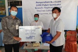 Bank Mandiri salurkan 2.000 paket sembako ke petani di Gorontalo