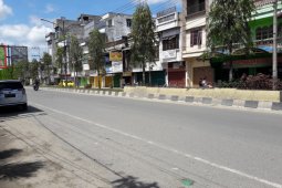 Lebaran pertama di Stabat Langkat kendaraan lalu lalang agak sepi
