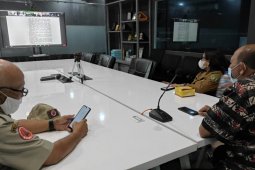 Wabup Langkat Syah Afandin virtual dengan Gubsu, terkait pengendalian COVID-19