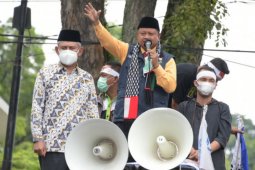 Wagub Jawa Barat bersama buruh serukan dukungan untuk Palestina